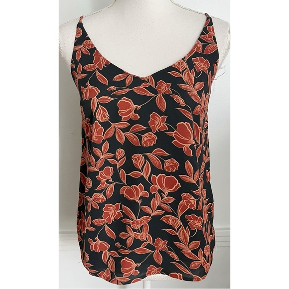 Banana Republic • NWT Orange Floral Classic Camisole Tank Top - Picture 1 of 5